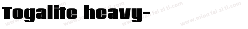 Togalite heavy字体转换